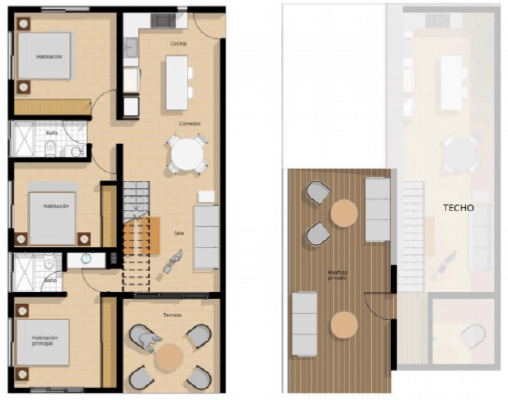 Apartamento Tipo 3 (Nivel 1 y 2)