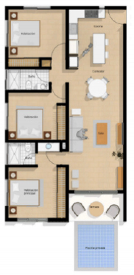 Apartamento Tipo 1 (Nivel 1)