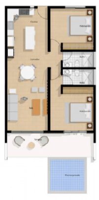 Apartamento Tipo 1 (Nivel 2)